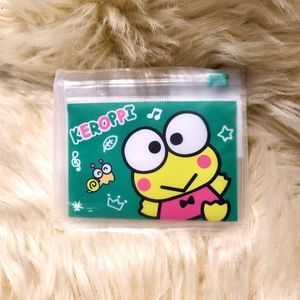Sanrio Kerokeroppi Card Holder with Resealable Zip